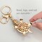 Wrapables Crystal Bling Key Chain Keyring Car Purse Handbag Pendant Charm, Pink Sea Turtle